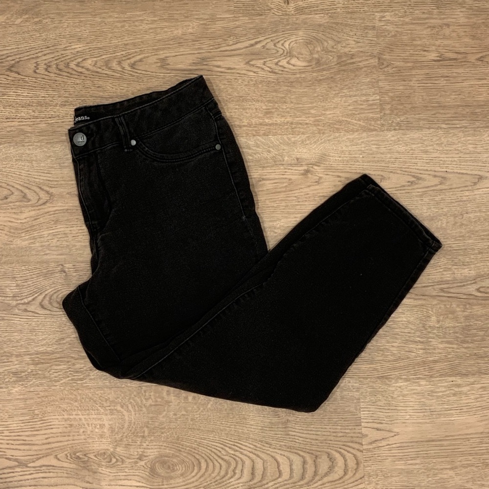 Deep Gray Size 14W Skinny Jeans